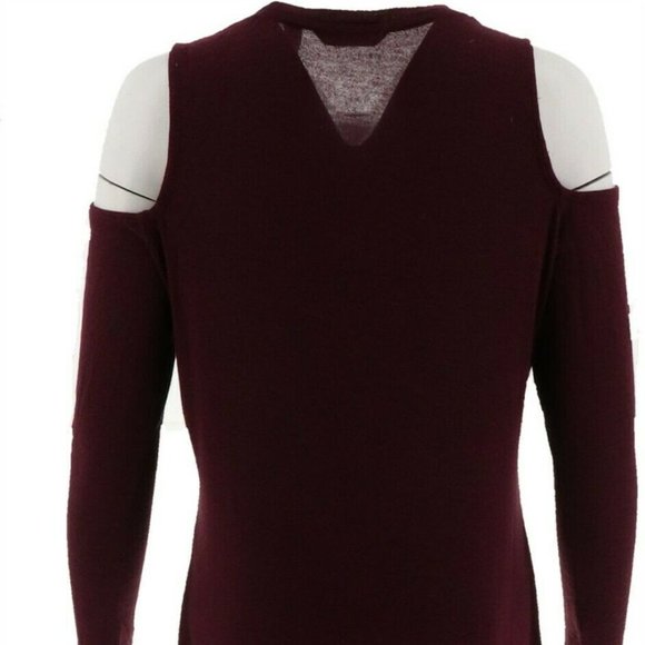 WOMEN'S SIZE M  Brushed Hacci Cold Shoulder Dress - Picture 5 of 6